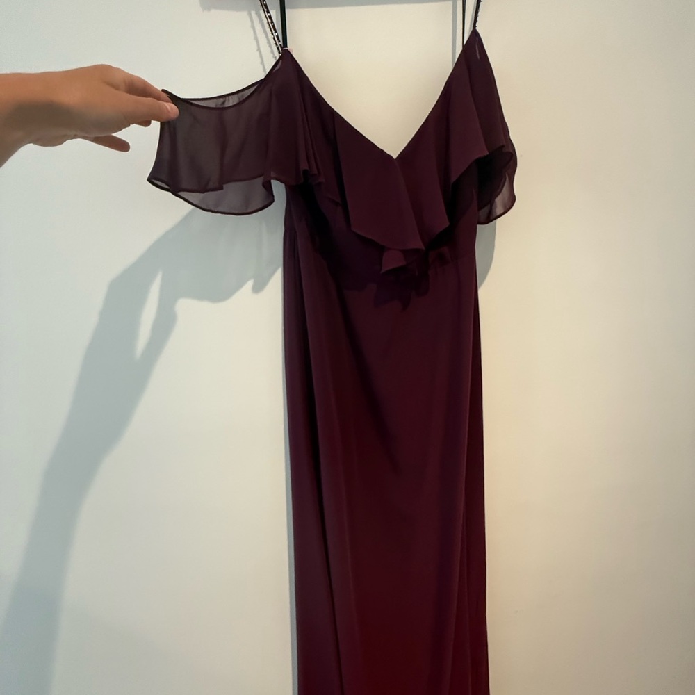 Bill Levkoff Red Ruffled Sheath Dress